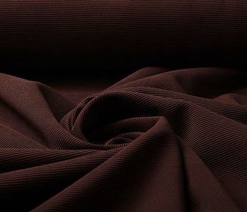 Oeko-Tex®  Ottoman Rib Jersey Fabric Bordeaux Brown