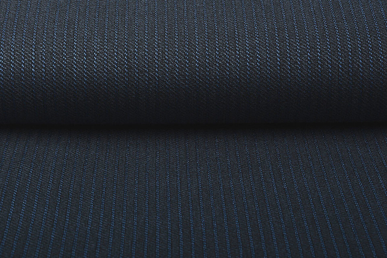 Stretch-Gabardine Streifen Blau Stretch-Gabardine Streifen Blau