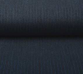 Stretch Gabardine Stripes Blue