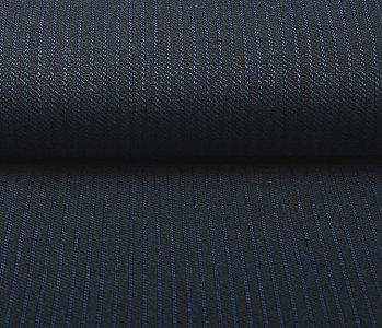 Stretch-Gabardine Streifen Blau