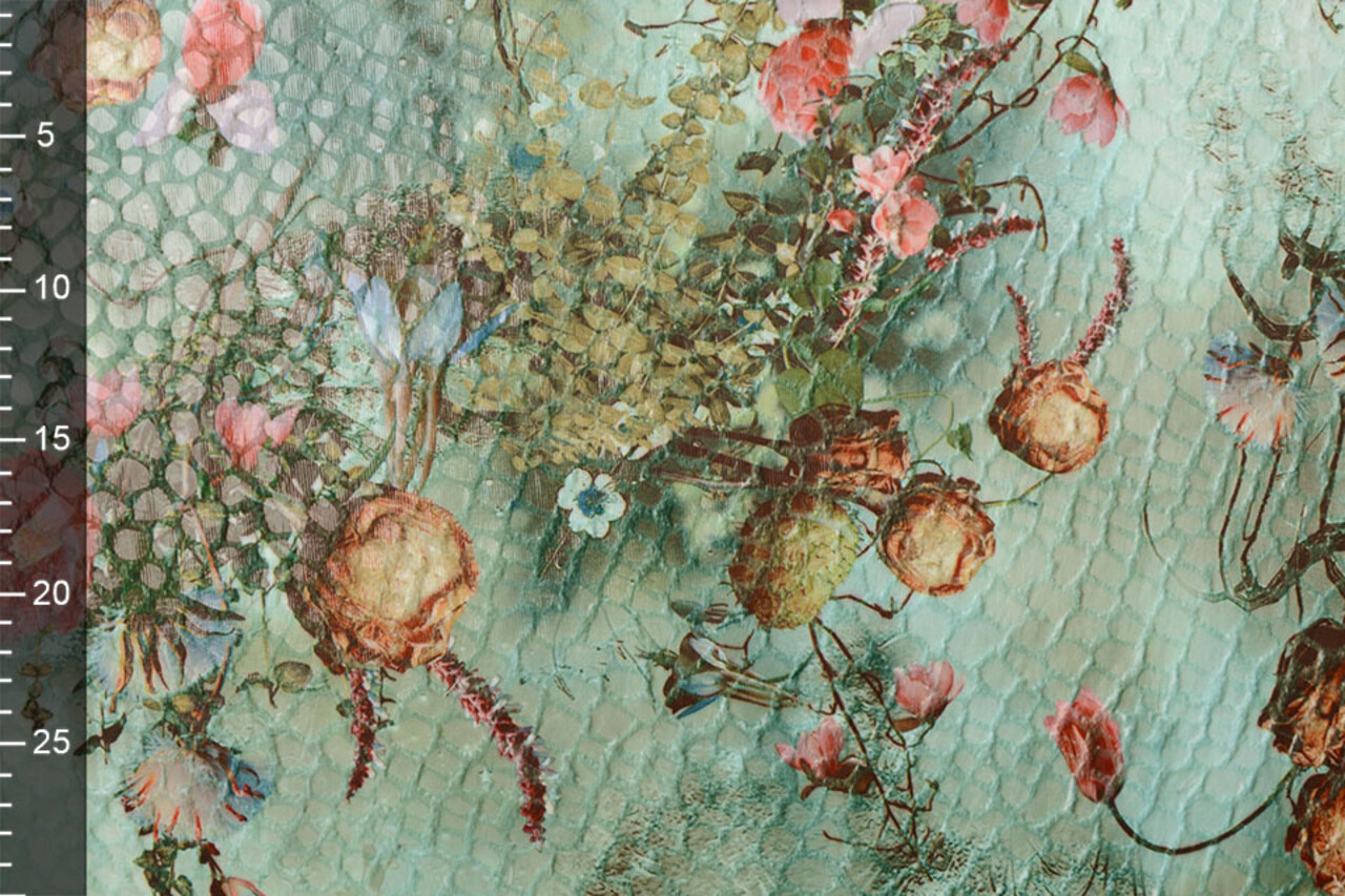 Roses Pelliccia Fiori Verde