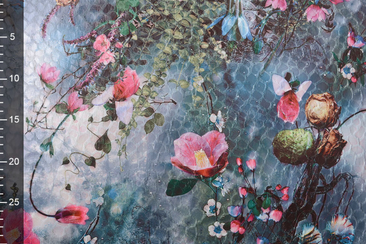 Roses Pelliccia Fiori Blu