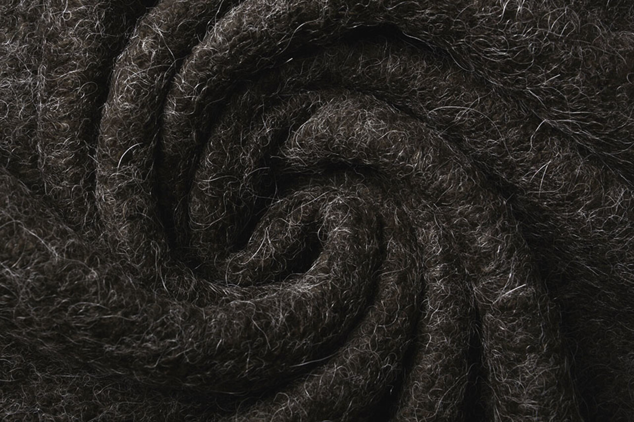 Bouclé Alpaca Marrón Oscuro
