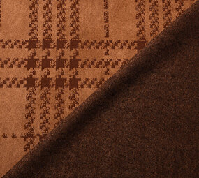 Scuba Suede Thick Jacquard Checkered Orange Brique Scuba Suede Thick Jacquard Checkered Orange Brique
