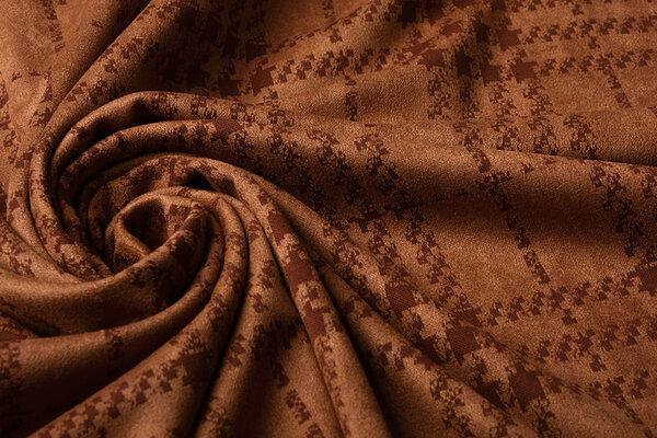 Scuba Wildleder Thick Jacquard Raute Orange Brique Scuba Wildleder Thick Jacquard Raute Orange Brique