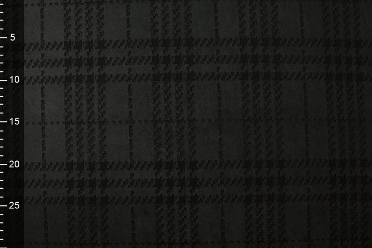 Scuba Suede Thick Jacquard Checkered Black Scuba Suede Thick Jacquard Checkered Black