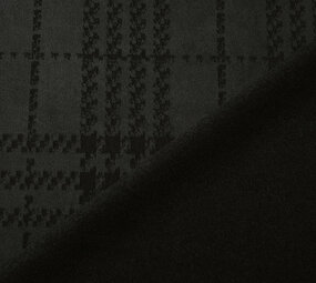 Scuba Wildleder Thick Jacquard Raute Schwarz