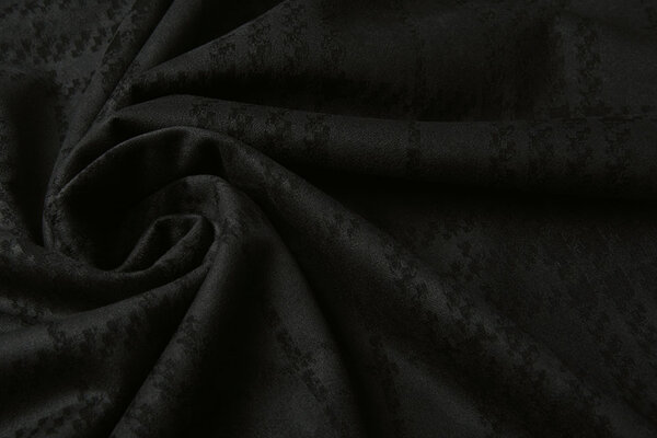 Scuba Wildleder Thick Jacquard Raute Schwarz