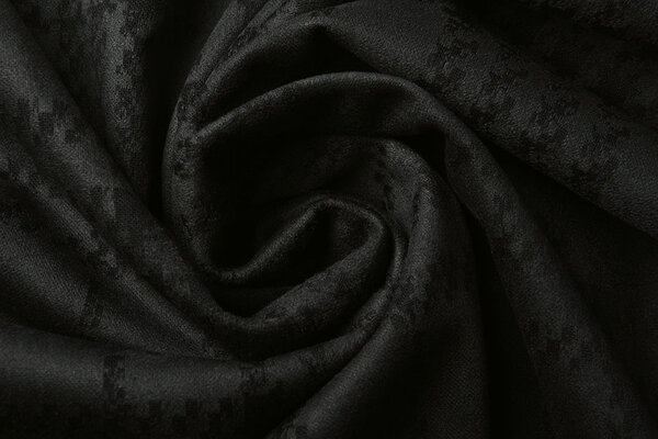 Scuba Wildleder Thick Jacquard Raute Schwarz