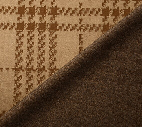 Scuba Wildleder Thick Jacquard Raute Camel