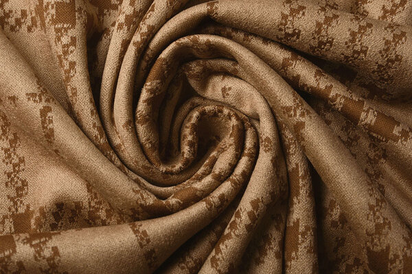 Scuba Suede Thick Jacquard Ruit Camel