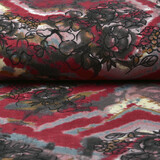 Jersey Fabric Tie Dye Flowers Red Jersey Fabric Tie Dye Flowers Red