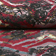 Jersey Fabric Tie Dye Flowers Red