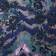 Jersey Fabric Tie Dye Flowers Blue