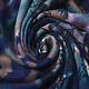 Jersey Stoff Tie Dye Blumen Blau