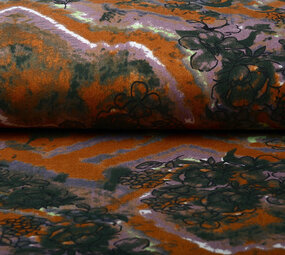 Jersey Tessuto Tie-Dye Fiori Multicolore Jersey Tessuto Tie-Dye Fiori Multicolore