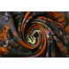 Jersey Tissu Tie Dye Fleurs Multicolore