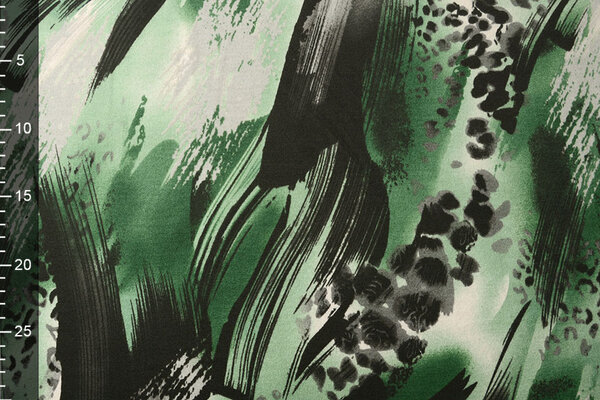 Jersey Fabric Panther Swipes Green