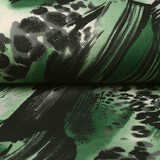 Jersey Fabric Panther Swipes Green Jersey Fabric Panther Swipes Green