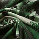 Jersey Fabric Panther Swipes Green