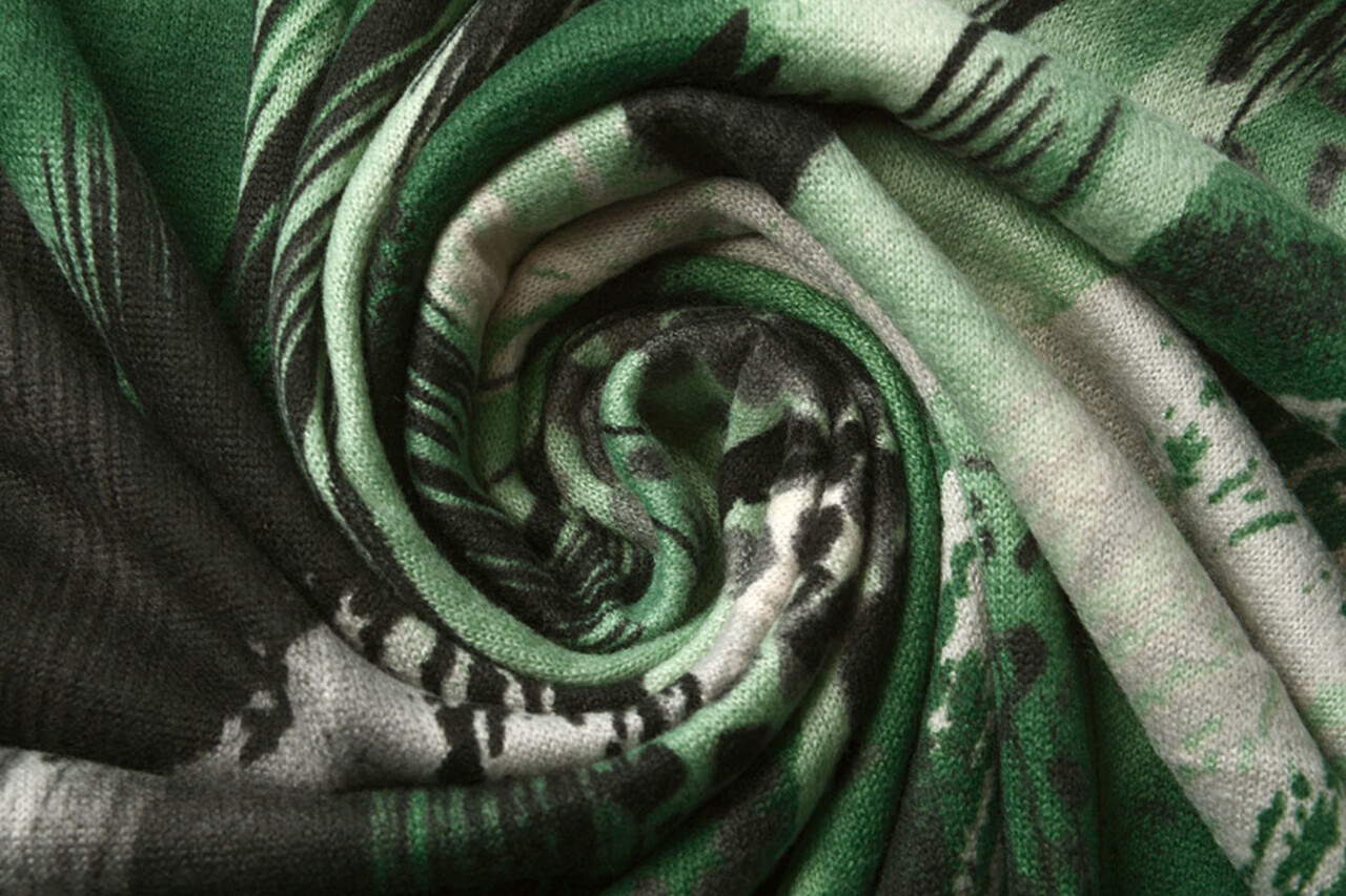 Jersey Fabric Panther Swipes Green