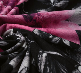 Jersey Tissu Aquarel Fleurs Rose Jersey Tissu Aquarel Fleurs Rose