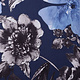 Jersey Stoff Aquarel Blumen Blau