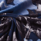 Jersey Fabric Aquarel Flowers Blue Jersey Fabric Aquarel Flowers Blue