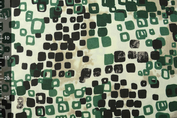 Jersey Stoff  Blöcke Grün