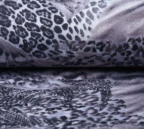 Jersey Fabric Panther Wings Grey