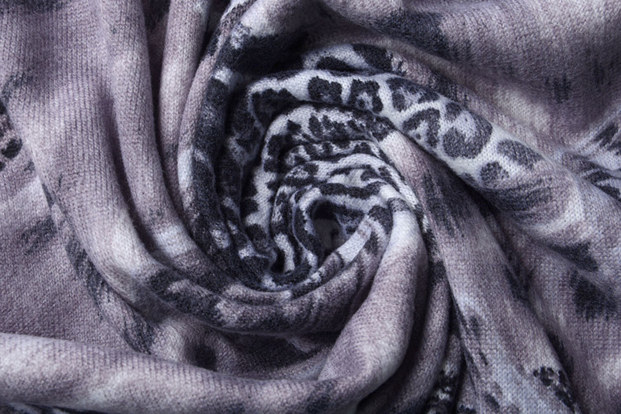 Jersey Fabric Panther Wings Grey