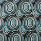 Jersey Fabric  Circles Blue