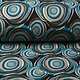 Jersey Fabric  Circles Blue