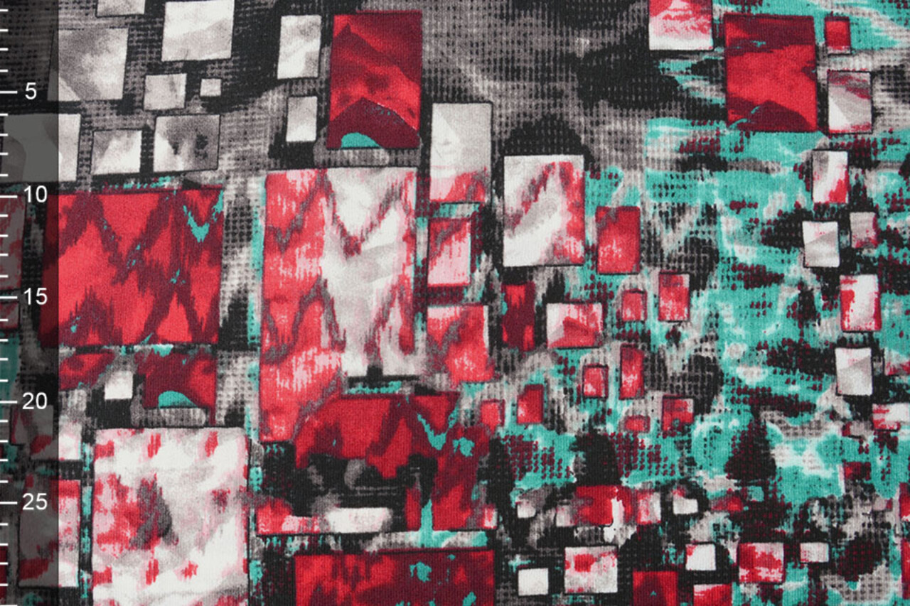 Jersey Stoff Squares Multi Jersey Stoff Squares Multi