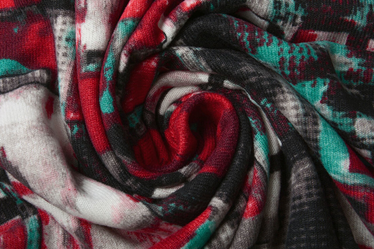 Jersey Tessuto Squares Multicolore Jersey Tessuto Squares Multicolore