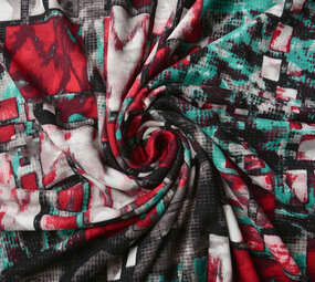 Jersey Tissu Squares Multicolore Jersey Tissu Squares Multicolore