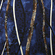 Jersey Fabric Panther Stripes Blue