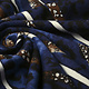 Jersey Fabric Panther Stripes Blue