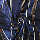 Jersey Fabric Panther Stripes Blue