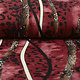 Jersey Fabric Panther Stripes Red