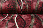 Jersey Stof Panter Strepen Rood Jersey Stof Panter Strepen Rood