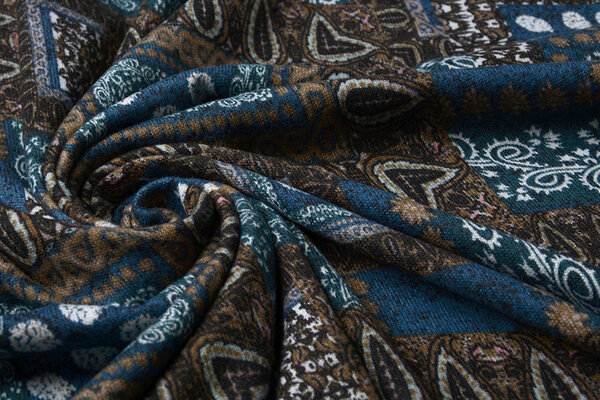 Jersey Fabric Ornament Ahlat Blue
