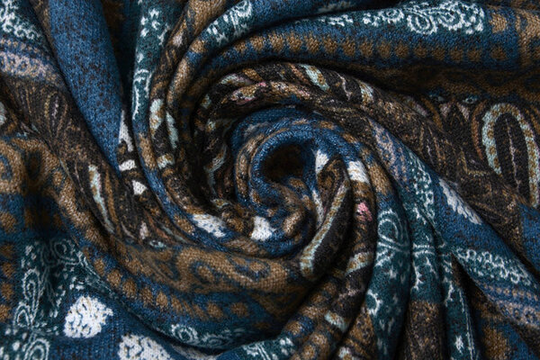 Jersey Fabric Ornament Ahlat Blue