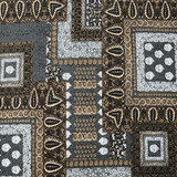 Jersey Stoff Ornament Ahlat Grau