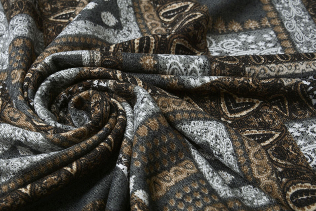 Jersey Fabric Ornament Ahlat Grey