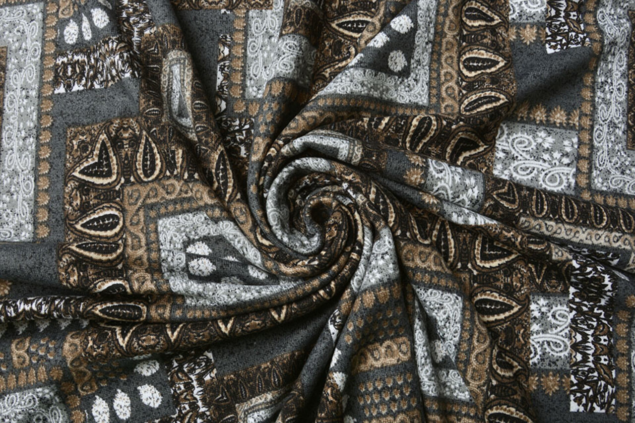 Jersey Fabric Ornament Ahlat Grey