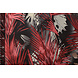 Jersey Tessuto Foglie Rosso Jersey Tessuto Foglie Rosso
