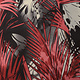 Jersey Fabric Leaves Red