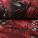 Jersey Fabric Leaves Red