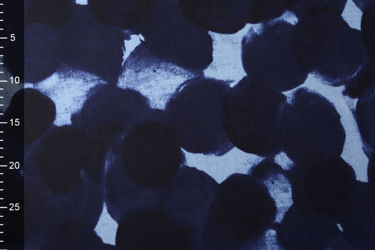 Jersey Stof Painted Dots Blauw